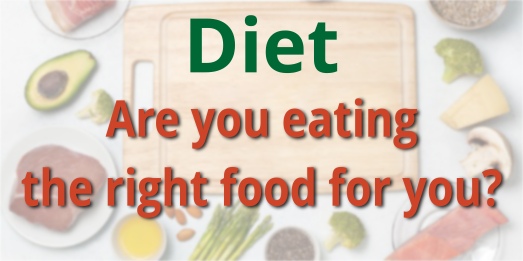 Diet - Are you eating the right food for you? Diet