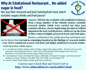 No added sugar in food at EduKational no-added-sugar